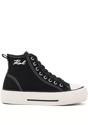 Karl Lagerfeld lace-up high-top sneakers - Black