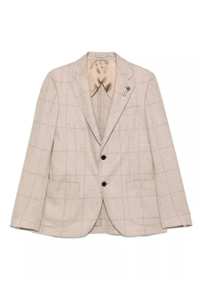 Lardini checked two-button jacket - Neutrals