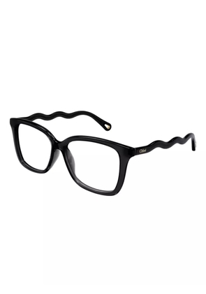 Chloé Eyewear wavy-temple square glasses - Black