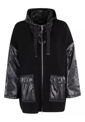 Herno hooded ribbed jacket - Black