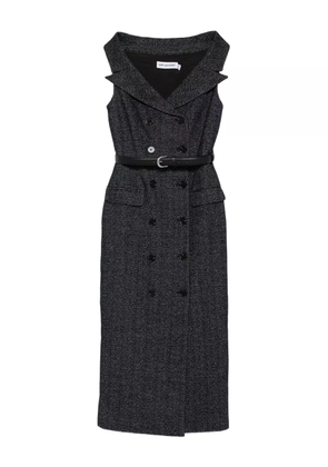 Self-Portrait double-breasted belted dress - Grey