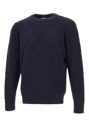 Filippo De Laurentiis diamond-weave crew-neck sweater - Blue