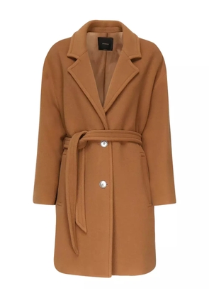 PINKO Chipster belted lapel coat - Brown