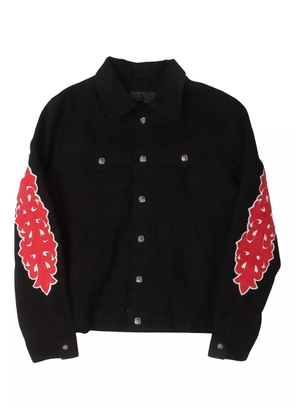 Chrome Hearts floral cross-appliqué denim jacket - Black