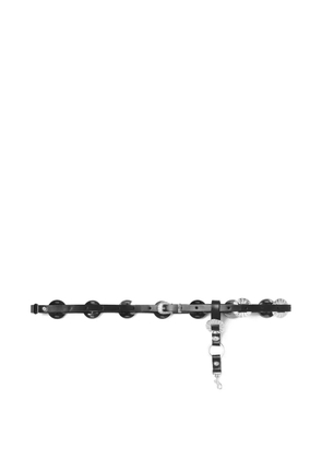 Toga metallic-disc leather belt - Black