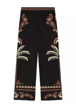 Alanui Glimpse Of Eden palm-tree paisley trousers - Brown