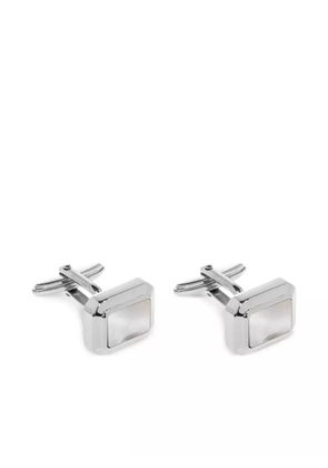 Lanvin polished cufflinks - 6 PLATINUM PLATED BLUE