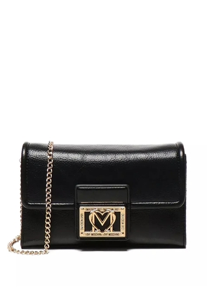 Love Moschino logo-plaque chain shoulder bag - Black