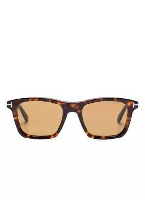 TOM FORD Eyewear The Tom Ford 1179 Barron Sunglasses feature a classic rectangular shape with an arching brow line suitable for men - Brown