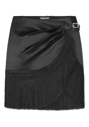 TOM FORD fringe-detail mini skirt - Black