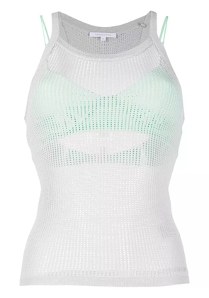 Patrizia Pepe sleeveless mesh tank top - Grey
