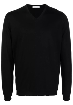GOES BOTANICAL merino-wool V-neck jumper - Black