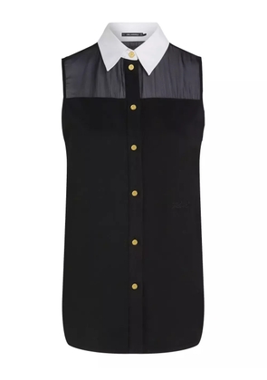 Karl Lagerfeld poplin collar blouse - Black