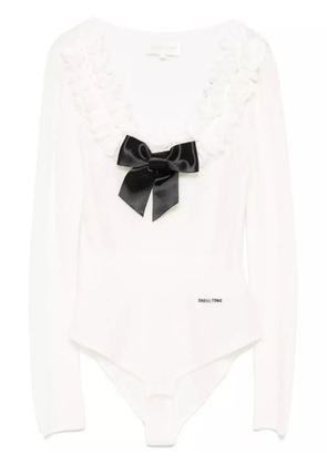 SHUSHU/TONG bow-detailed bodysuit - White