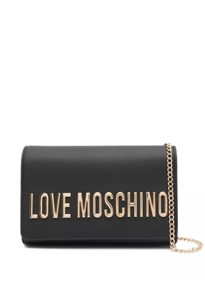 Love Moschino logo-lettering cross body bag - Black