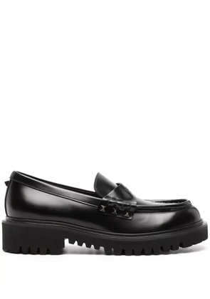 Valentino Garavani Rockstud-embellished leather loafers - Black