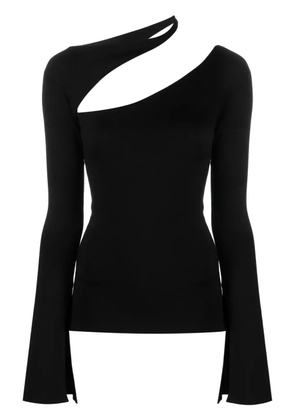 MANURÍ Sandy cut out-detail blouse - Black
