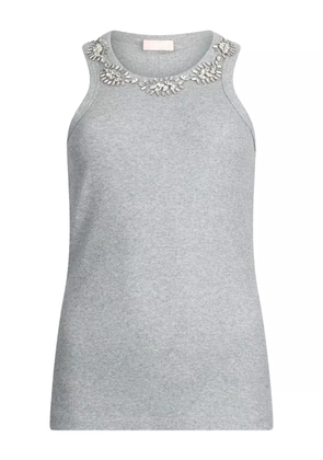 LIU JO rhinestone-embellished top - Grey