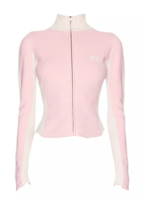 Balenciaga zip-up logo-embroidered sweater - 828372 T1729