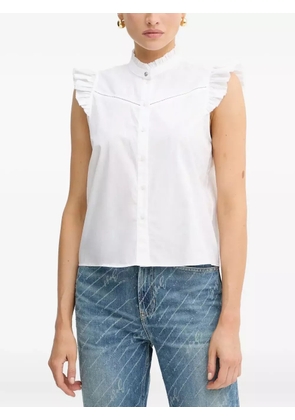 BOSS ruffle-embellished sleeveless top - White