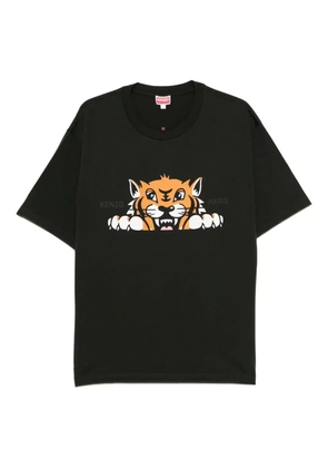 Kenzo tiger-graphic t-shirt - Green