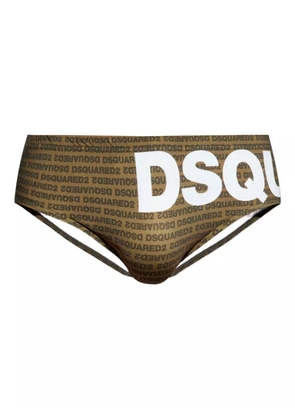 DSQUARED2 logo-print swim briefs - Green