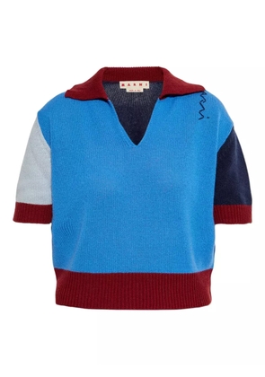 Marni colourblock short-sleeve top - Blue