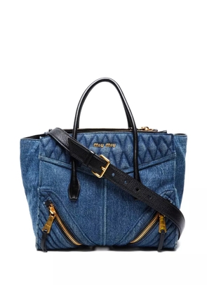 Miu Miu Pre-Owned 2010 medium denim tote bag - Blue
