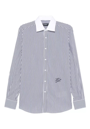 Karl Lagerfeld striped cotton-blend shirt - Blue