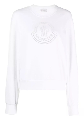 Moncler logo-print cotton sweatshirt - White