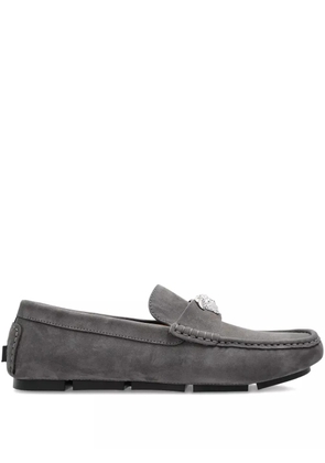Versace La Medusa-embellished loafers - Grey