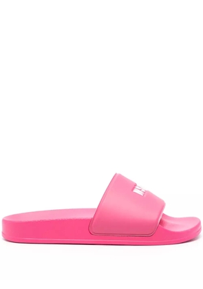 MSGM embossed-logo slides - Pink
