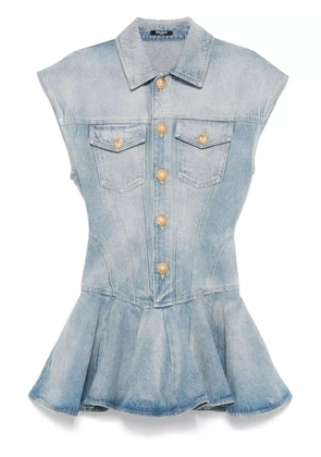 Balmain denim mini dress - Blue