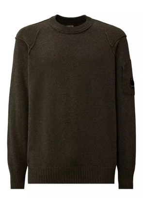 C.P. Company lens-detail crew-neck sweater - Brown