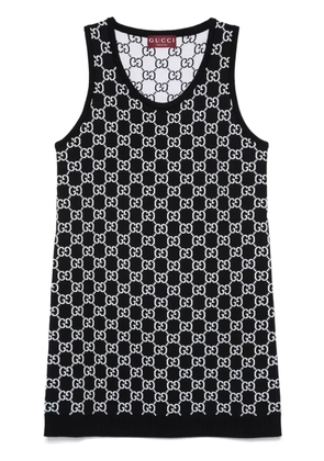 Gucci GG pattern sleeveless mini dress - Black