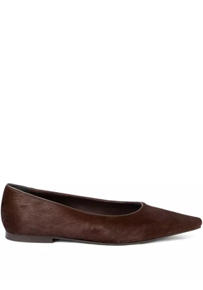Brunello Cucinelli pointed-toe slip-on flats - Brown