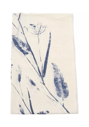 Faliero Sarti floral print silk scarf - Neutrals