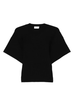 P.A.R.O.S.H. ribbed flared-sleeve top - Black