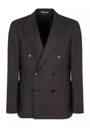 Canali double-breasted wool suit - Brown