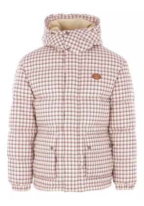 Valentino Garavani checked quilted coat - White