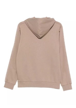 Emporio Armani embroidered-logo hoodie - Neutrals