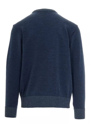 Paul & Shark ribbed-hem crew-neck sweater - Blue
