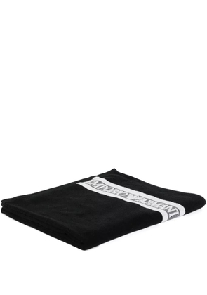 Emporio Armani cotton beach towel - Black
