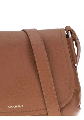 Coccinelle Rebekka flap-detail leather shoulder bag - Brown