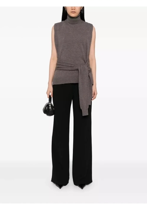 Róhe double-layer knitted top - Brown