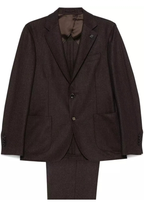 Lardini striped suit - Brown