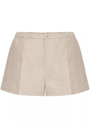 Valentino Garavani linen canvas bermuda shorts - Neutrals