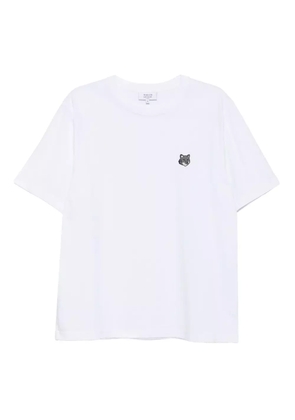Maison Kitsuné bold fox head patch T-shirt - White