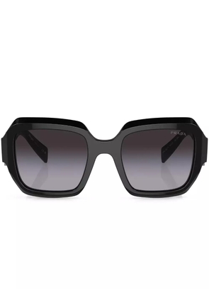 Prada Eyewear logo-print oversize-frame sunglasses - Black