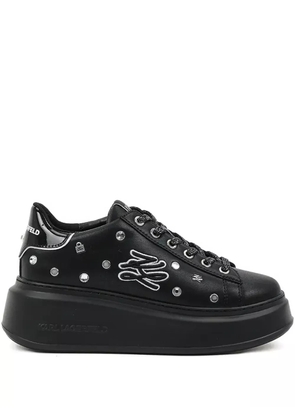 Karl Lagerfeld crystal-embellished platform sneakers - Black